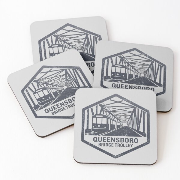 Item preview, Queensboro Bridge Trolley Vintage NYC Transit Badge Graphic designed and sold by KiwiRider.