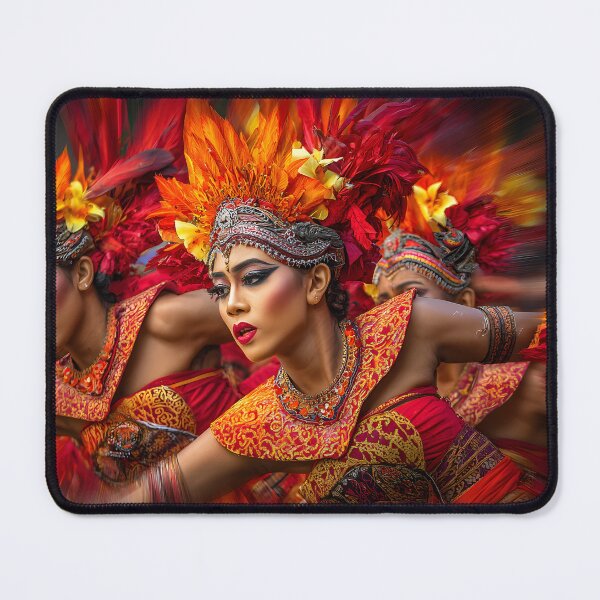 Item preview, Vibrant Cultural Dancers in Fiery Costumes designed and sold by Artessie.
