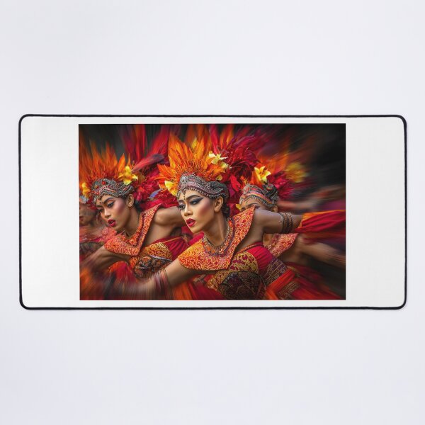Item preview, Vibrant Cultural Dancers in Fiery Costumes designed and sold by Artessie.