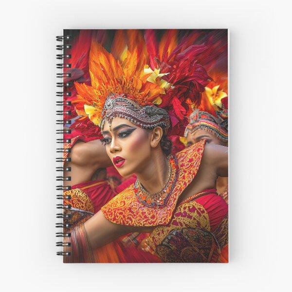 Item preview, Vibrant Cultural Dancers in Fiery Costumes designed and sold by Artessie.
