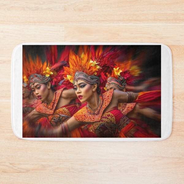 Item preview, Vibrant Cultural Dancers in Fiery Costumes designed and sold by Artessie.