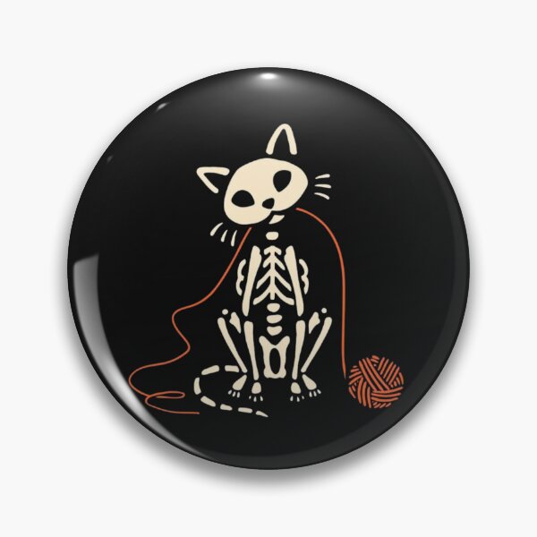 Item preview, Cute Skeleton Cat Playing with Yarn – Funny Halloween Cat Design designed and sold by anemiche.