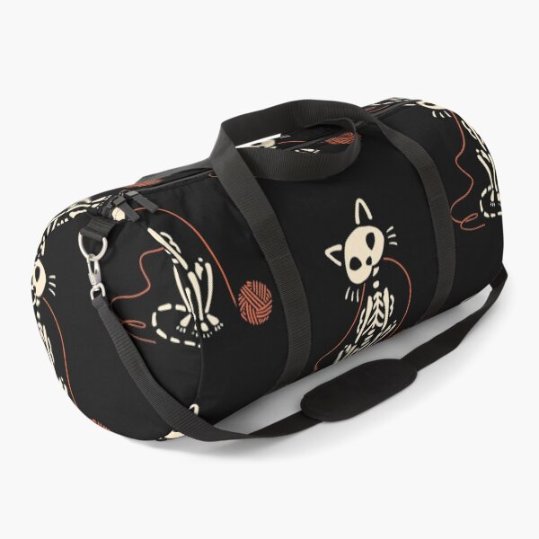 Item preview, Cute Skeleton Cat Playing with Yarn – Funny Halloween Cat Design designed and sold by anemiche.