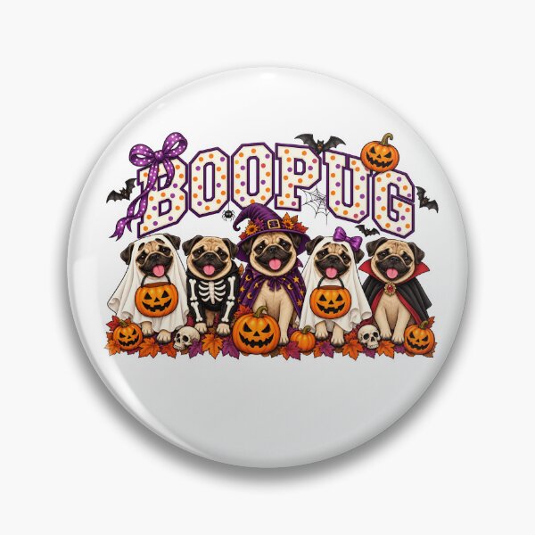 Item preview, Halloween Boo Pug Dog Spooky Season designed and sold by LASTIQUE-dd.