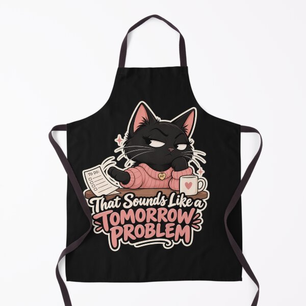 Item preview, That Sounds Like a Tomorrow Problem –  Black Cat designed and sold by InspireHerTribe.
