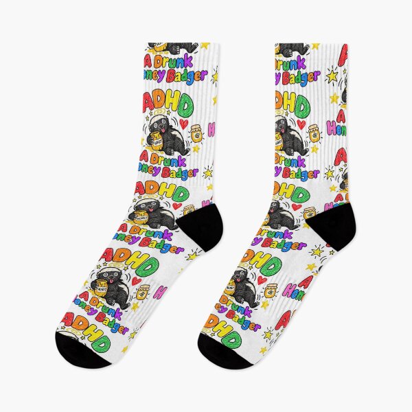 Item preview, Honey Badger Funny ADHD Meme Drunk Animal Humor designed and sold by LASTIQUE-dd.