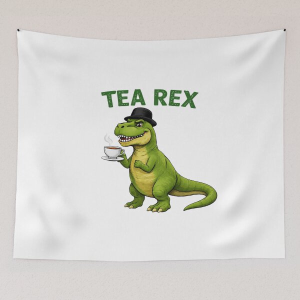 Item preview, Tea Rex Funny Dinosaur Tea Lover Pun Design. designed and sold by The-T-In-Retro.