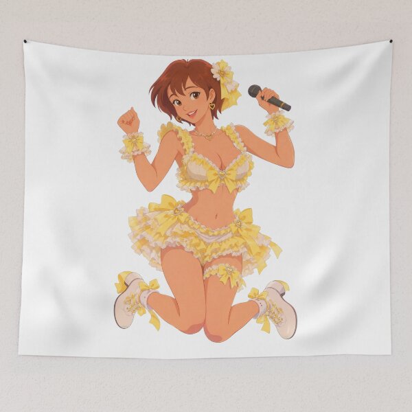 Item preview, Cute Anime Idol Girl Yellow Frilly Outfit - Retro 90s Style designed and sold by  Hollow Moon Studios..