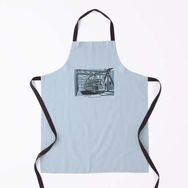 Item preview, Queensboro Bridge Trolley Vintage NYC Transit Steel Blue Graphic designed and sold by KiwiRider.