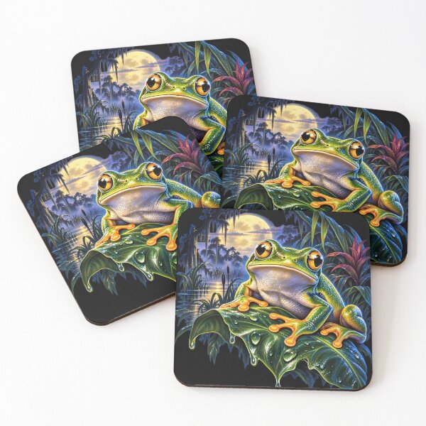 Item preview, Moonlit Frog Fantasy – Magical Nature Art designed and sold by RkskArt.