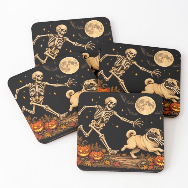 Item preview, Halloween Pug Dog Funny Skeleton Spooky designed and sold by LASTIQUE-dd.