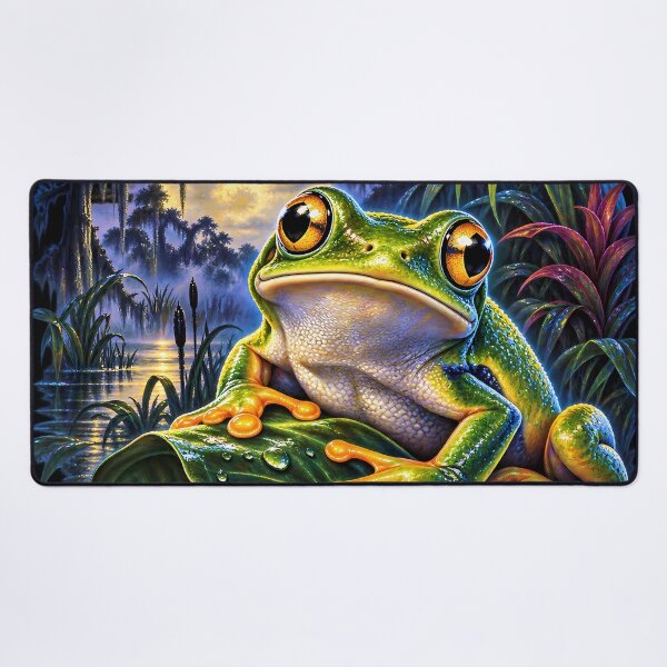 Item preview, Moonlit Frog Fantasy – Magical Nature Art designed and sold by RkskArt.
