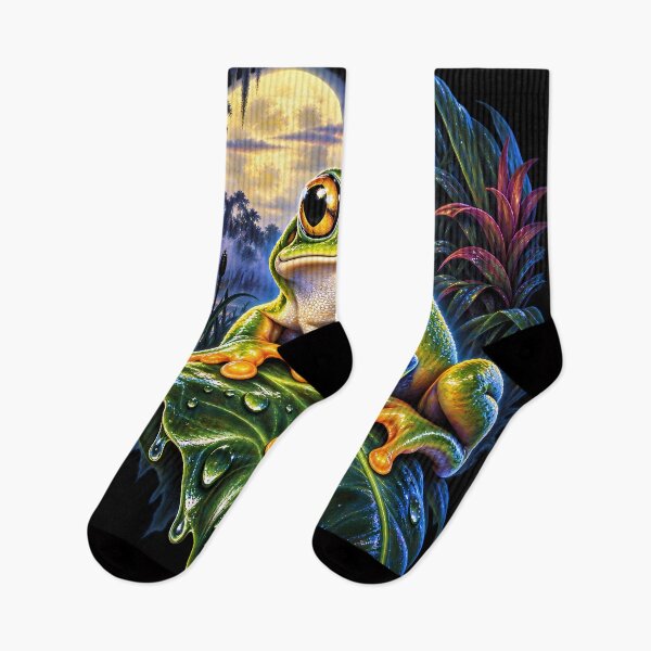 Item preview, Moonlit Frog Fantasy – Magical Nature Art designed and sold by RkskArt.