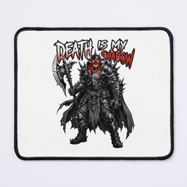 Item preview, Death Is My Shadow - Dark Fantasy Knight Battleaxe Graphic Art designed and sold by robertronda1.