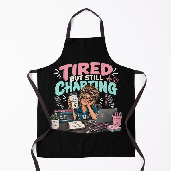 Item preview, Tired But Still Charting Funny Night Shift Nurse designed and sold by Fragy72.