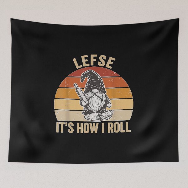 Item preview, It's How I Roll Lefse Norwegian Christmas Gnome Lutefisk designed and sold by GenioFin.
