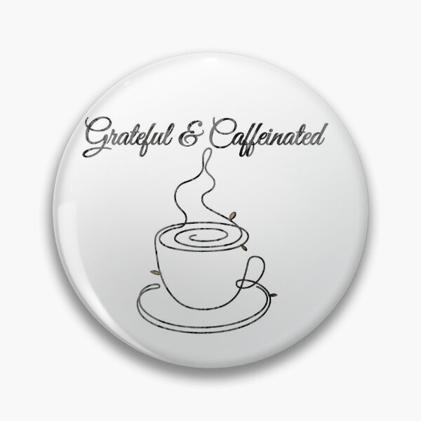 Item preview, "Grateful & Caffeinated" Retro designed and sold by ShopCNTS.