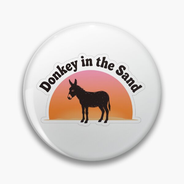 Item preview, Donkey in the Sand – Retro Surf Sunset Sticker designed and sold by Imaginarium of Chaos falcon88 .