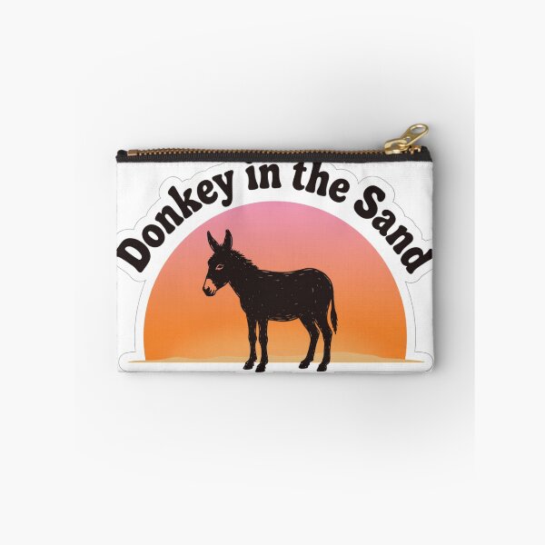 Item preview, Donkey in the Sand – Retro Surf Sunset Sticker designed and sold by Imaginarium of Chaos falcon88 .
