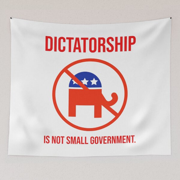Item preview, Dictatorship is not small government.  designed and sold by Rachel the Artist .