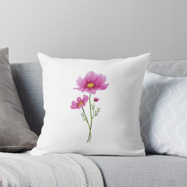 Item preview, Pink cosmos bouquet watercolour floral art  designed and sold by moteemade.