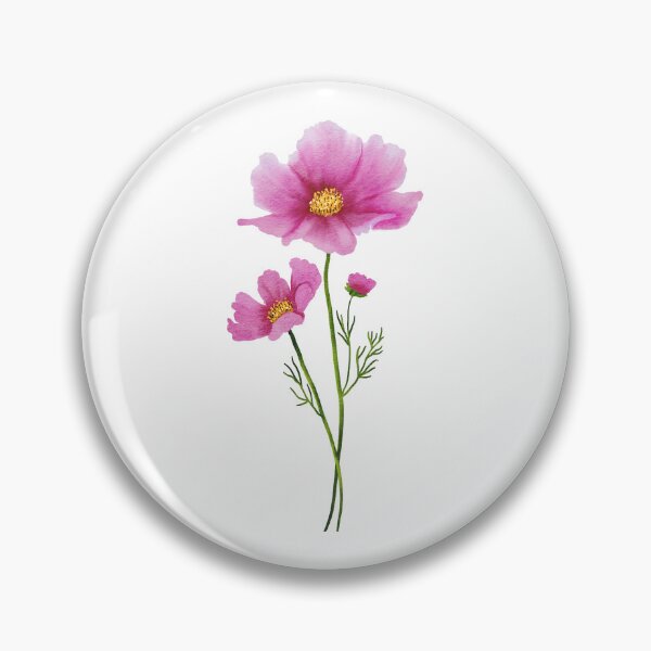Item preview, Pink cosmos bouquet watercolour floral art  designed and sold by moteemade.
