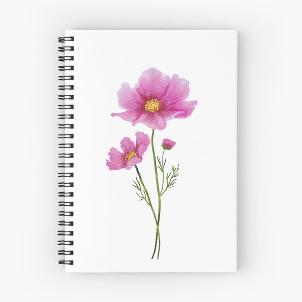 Item preview, Pink cosmos bouquet watercolour floral art  designed and sold by moteemade.