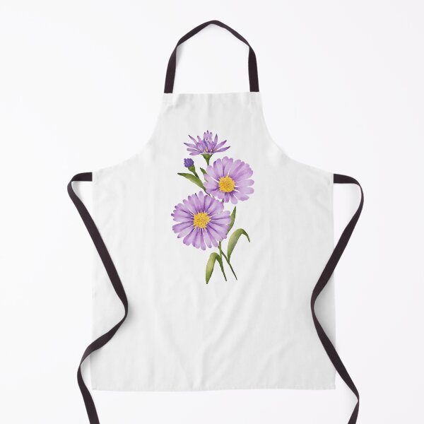 Item preview, Purple aster bouquet watercolour floral art  designed and sold by moteemade.
