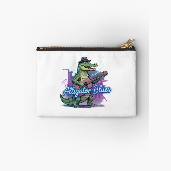 Item preview, Alligator Blues – Neon Jazz Gator Sticker designed and sold by Imaginarium of Chaos falcon88 .