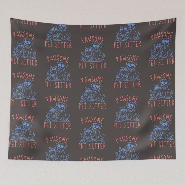 Item preview,  Pawsome Pet Sitter, Cat dog Nanny, Gift for Pet Sitter, Love Cats Dogs Animals designed and sold by Forevermore.
