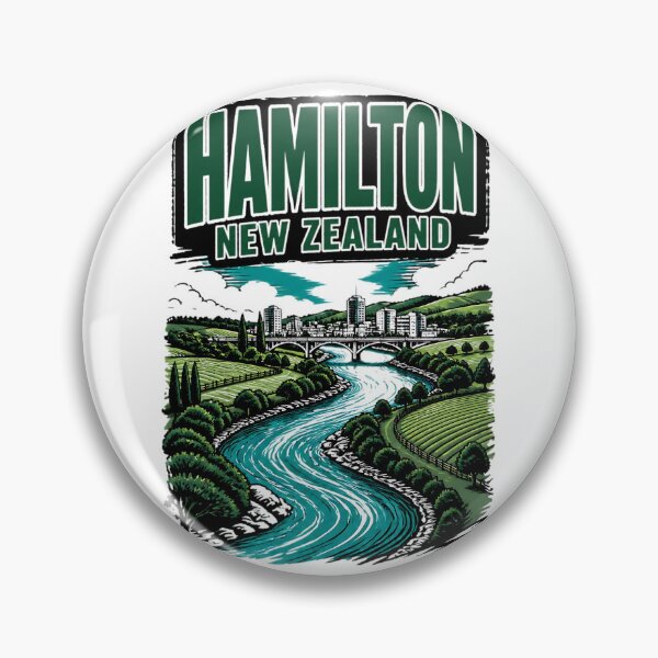 Item preview, Hamilton New Zealand Vintage Travel Tourism designed and sold by TravelersGems.