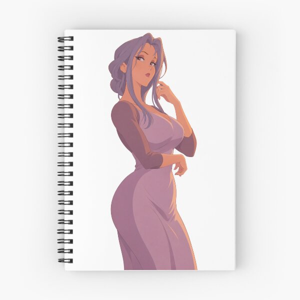 Item preview, Elegant Purple Dress Anime Girl - Retro 90s Cartoon Style designed and sold by  Hollow Moon Studios..