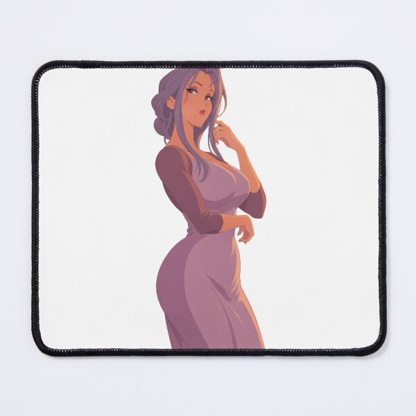 Item preview, Elegant Purple Dress Anime Girl - Retro 90s Cartoon Style designed and sold by Hollow Moon Studios..