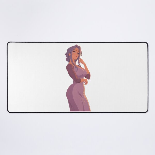Item preview, Elegant Purple Dress Anime Girl - Retro 90s Cartoon Style designed and sold by  Hollow Moon Studios..