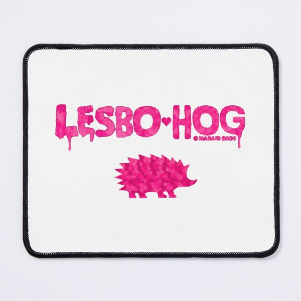 Item preview, LESBO-HOG Pink White Merch designed and sold by ChainsawsShop.
