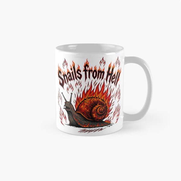 Item preview, Snails from Hell – Flaming Metal Snail Sticker designed and sold by Imaginarium of Chaos falcon88 .
