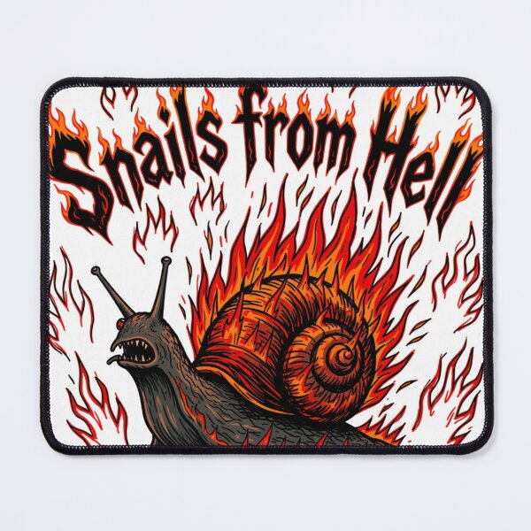 Item preview, Snails from Hell – Flaming Metal Snail Sticker designed and sold by Imaginarium of Chaos falcon88 .