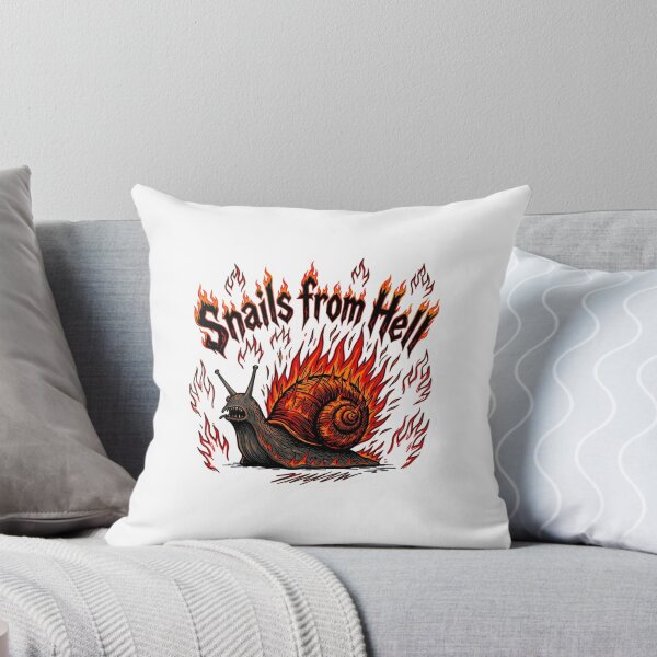 Item preview, Snails from Hell – Flaming Metal Snail Sticker designed and sold by Imaginarium of Chaos falcon88 .
