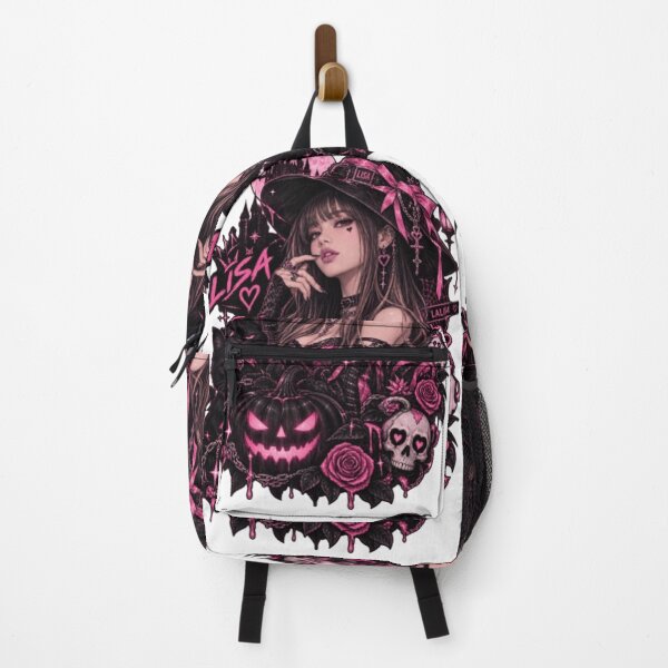 Item preview, Lisa Halloween Anime Witch – Pink Gothic K-Pop Fan Art designed and sold by storeAC.