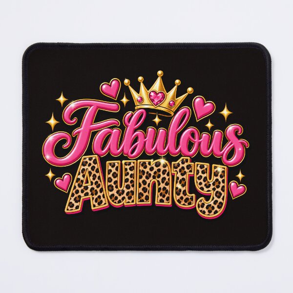 Item preview, Fabulous Aunty Leopard Print Gold Crown Bold Typography Design designed and sold by WHDProduction45.