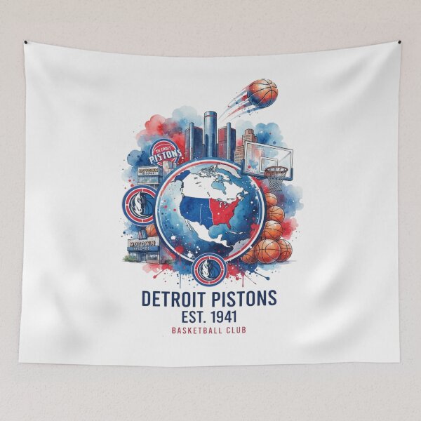 Item preview, Detroit Basketball Club Skyline Map Heritage Art designed and sold by BlasiseDS.