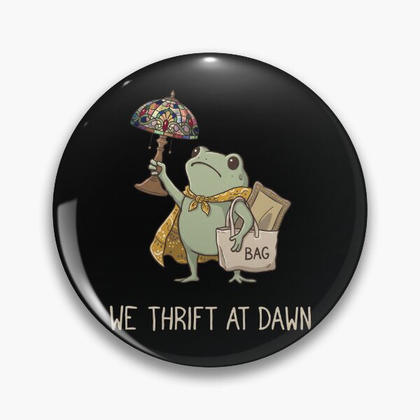 Item preview, We Thrift At Dawn - Frog - Thrifting - Vintage Lamp - Tote Bag designed and sold by ElizaErger.
