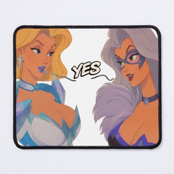 Item preview, Ice Armor Heroine and Silver Hair Cat Girl - Retro 90s Style designed and sold by  Hollow Moon Studios..