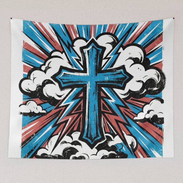 Item preview, Power Cross Lightning and Storm Comic Book Style designed and sold by MantoSagrado.