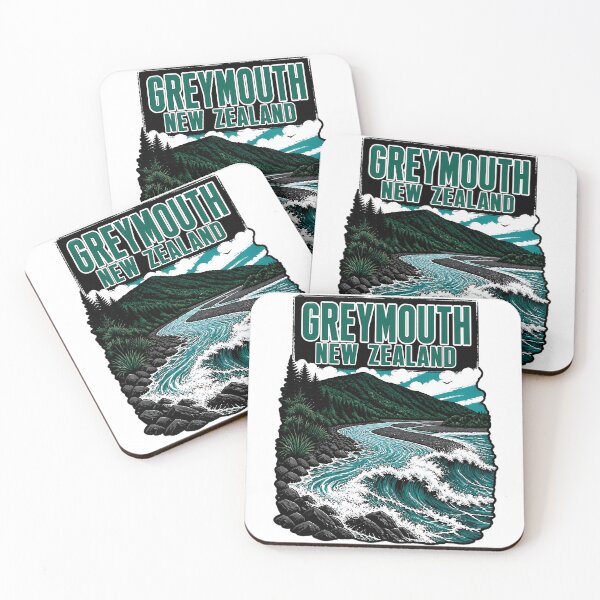 Item preview, Greymouth New Zealand Vintage Travel Tourism designed and sold by TravelersGems.
