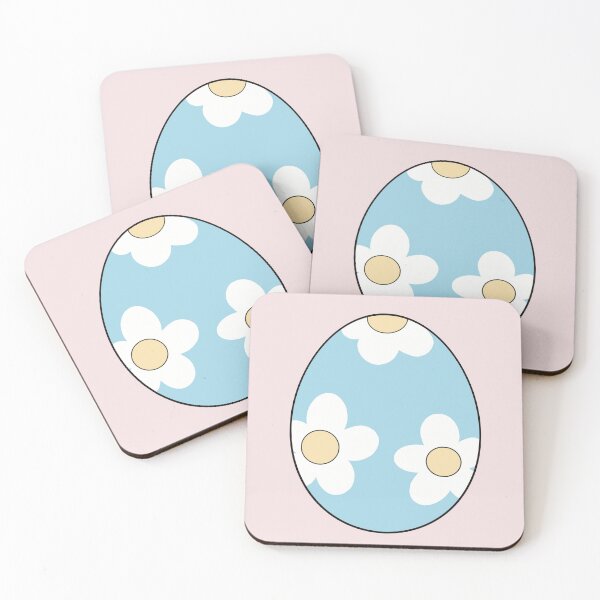 Item preview, Blue Egg with Floral Pattern - Easter Aesthetic  designed and sold by Dusk Daisy Art.