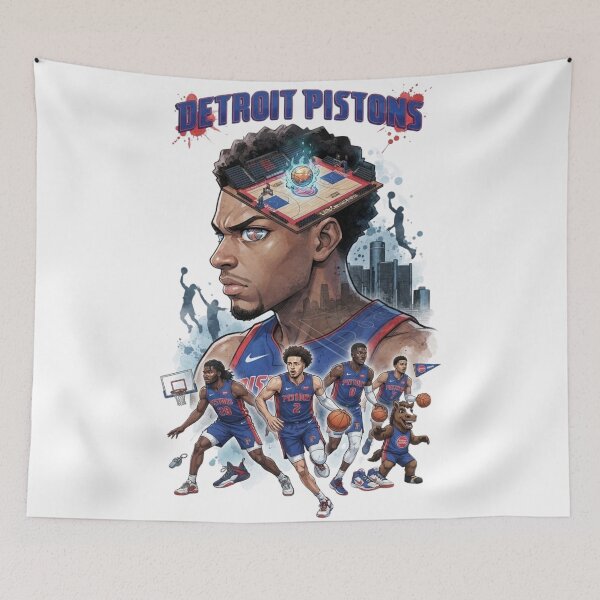 Item preview, Detroit Basketball Team Surreal Mind Game Graphic Art    designed and sold by BlasiseDS.