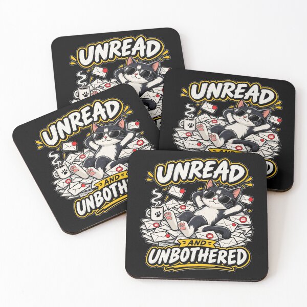 Item preview, Unread And Unbothered Funny Office Cat | Inbox Overload Meme designed and sold by Corpoheroes.