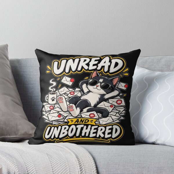 Item preview, Unread And Unbothered Funny Office Cat | Inbox Overload Meme designed and sold by Corpoheroes.