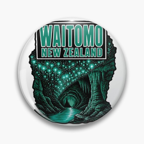 Item preview, Waitomo New Zealand Vintage Travel Tourism designed and sold by TravelersGems.